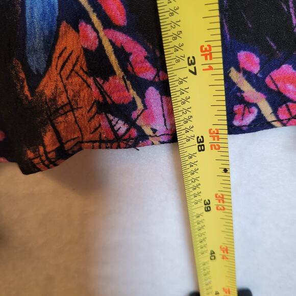 Maeve Womens Elia Floral Dress Size 14 Blue Cold-Shoulder Keyhole Trad Wide - Picture 9 of 10